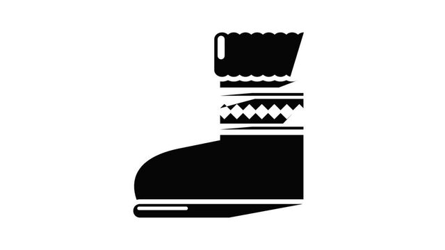 Ugg boots icon animation simple best object on white