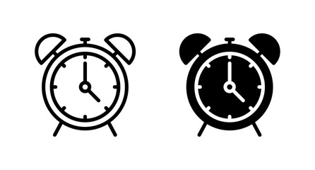 Alrm icon vector, Clock icon for computer, web and mobile app 