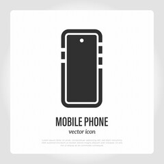 Mobile phone thin line icon. Smartphone. Vector illustration.