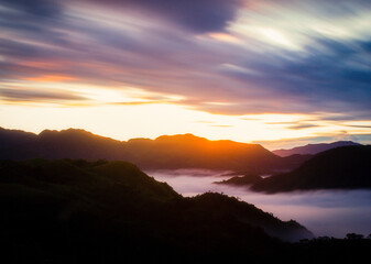 sunrise over the mountains