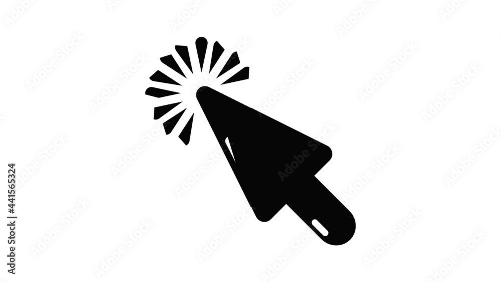 Poster cursor website icon animation simple best object on white