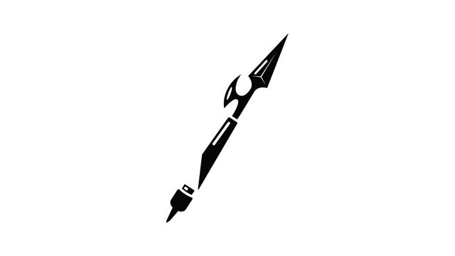 Spear battle icon animation simple best object on white