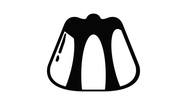 Pudding icon animation simple best object on white