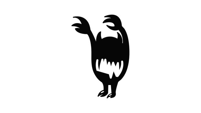 Monster icon animation simple best object on white