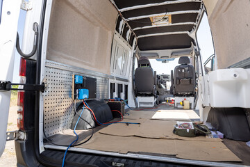 Completely empty interior of a camper van © photoschmidt