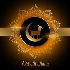 eid al adha islamic bakrid festival mandala style card