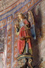 Saint Michael the Archangel, statue of the pulpit in the parish church of Saint Joseph in Grubisno...