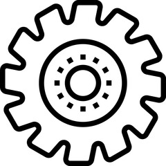  gear outline icon