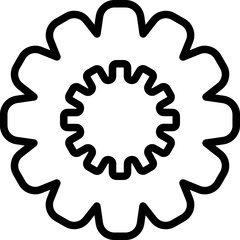  gear outline icon