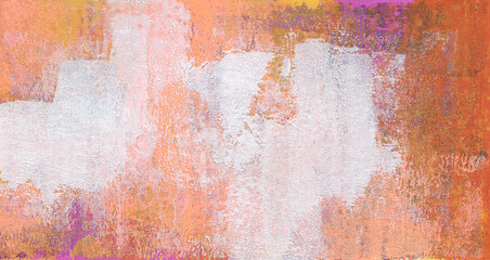 Abstract painting. Versatile artistic backdrop for creative design projects: posters, banners, invitations, cards, websites, wallpapers. Raster image. Warm colours. Unusual hand painted texture.