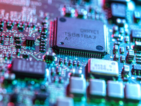 UK, Bucks, High Wycombe, Close-up of mother board