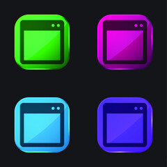 Basic Window Appearance four color glass button icon