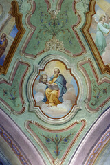 Saint Mark the Evangelist, fresco in the parish church of the Visitation of the Blessed Virgin Mary in Garesnica, Croatia