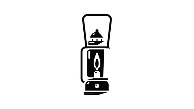 Gas lamp icon animation simple best object on white