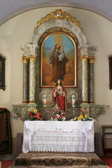 The altar of St. Joseph in the Church of the Visitation of the Virgin Mary in Cirkvena, Croatia