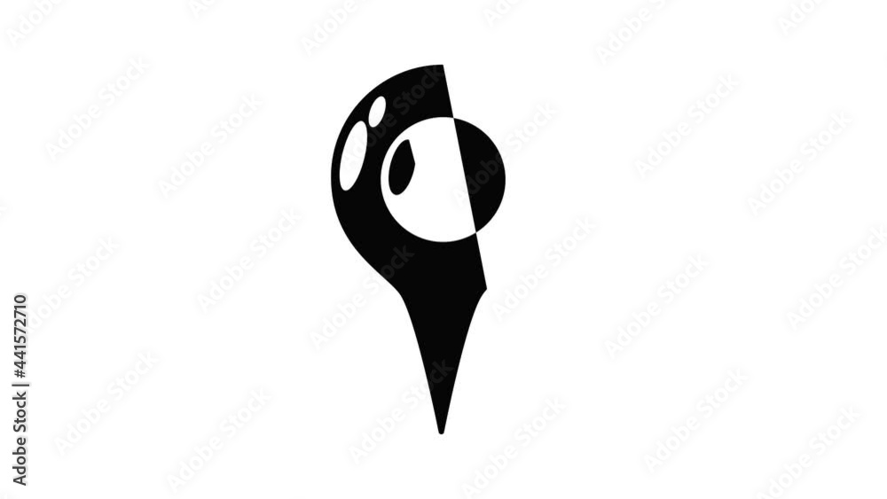 Poster map pointer icon animation simple best object on white