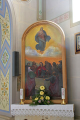 Altar of the Assumption of the Blessed Virgin Mary at St. John the Baptist Church in Sveti Ivan Zabno, Croatia