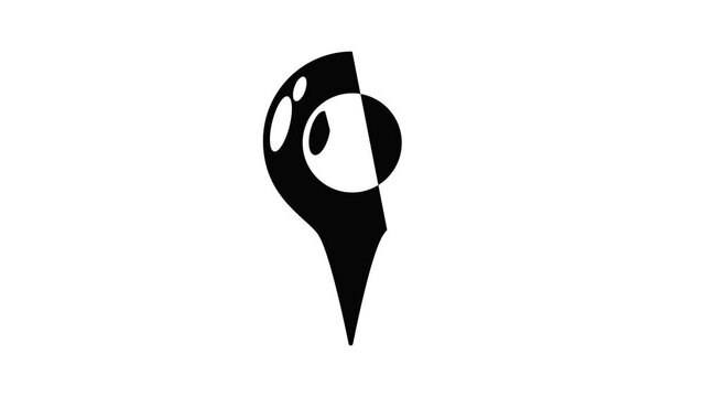 Map pointer icon animation simple best object on white