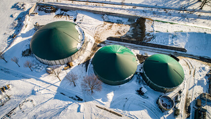 Biogasanlage auf einem landwirtschaftlichen Betrieb.. Die Anlage dient zur Energieherstellung....