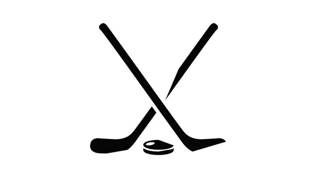 Hockey stick icon animation simple best object on white