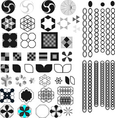 The pattern is used for continuous layout in many forms.geometric seamless patterns,seamless patterns,icons