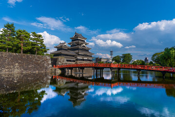 よく晴れた日の松本城