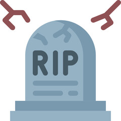 graveyard flat icon