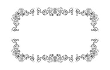 Decorative hand drawn classic vintage ornament Text Separator. Retro hand drawn text dividers victorian old frames. Text lines vintage border scribble dividing line elements doodle vector illustration