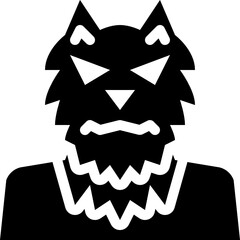 werewolf glyph icon
