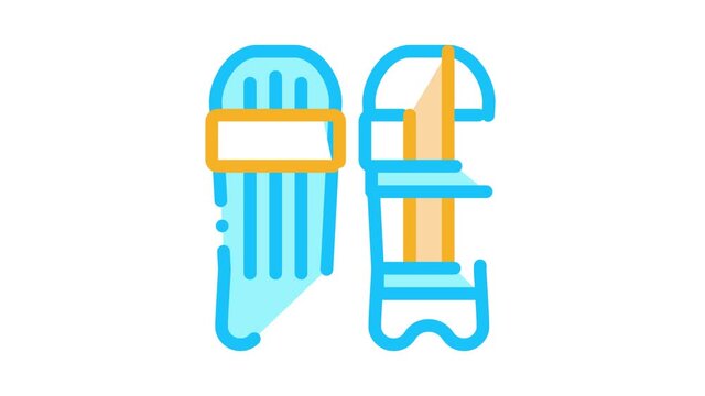 Skateboard Icon Animation. color Skateboard animated icon on white background
