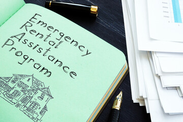 Emergency rental assistance program is shown on the photo using the text