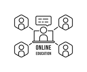 group webinar or online education icon