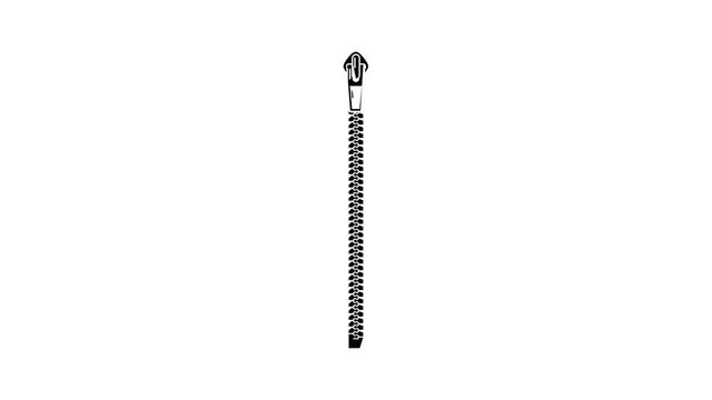 Thin zip icon animation simple best object on white