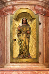Obraz premium Tabernacle on the main altar in the Church of the Assumption of the Virgin Mary in Taborsko, Croatia
