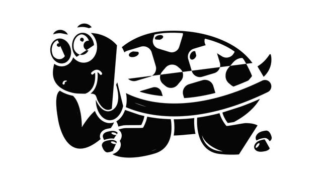 Happy turtle icon animation simple best object on white