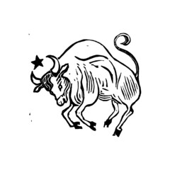 Taurus zodiac vector illustration