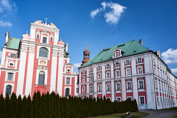 baroque buildings of a former monastery on a sunny day
