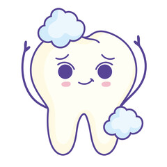 cute tooth mascot
