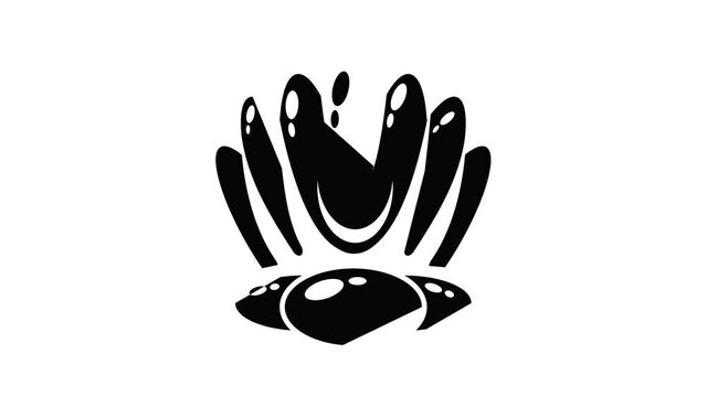 Big shell icon animation simple best object on white