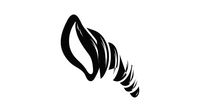Spiral shell icon animation simple best object on white