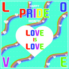 Colorful Happy Pride Month Banner For Social Media