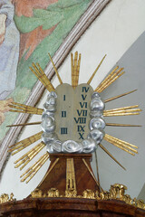 Ten Commandments, pulpit in the parish church of St. Peter in Sveti Petar Mreznicki, Croatia