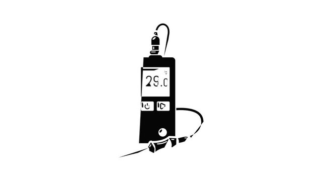 Digital tonometer icon animation simple best object on white