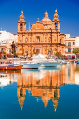 Obraz na płótnie Canvas Malta, Msida Marina in Valletta