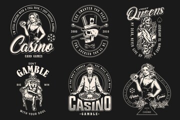 Obraz premium Casino vintage logos