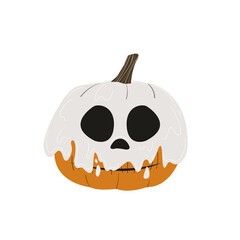 Vector image of an orange pumpkin. image for Halloween.