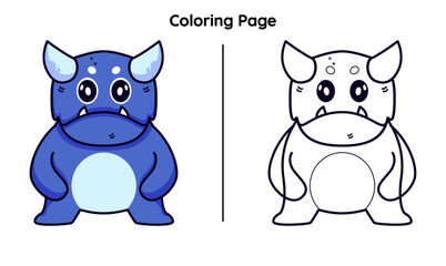 Cute animal coloring pages. suitable for children, books, education