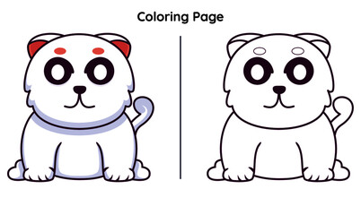 Cute animal coloring pages. suitable for children, books, education