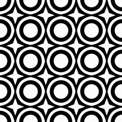 Circles pattern. Seamless white circles ornament.