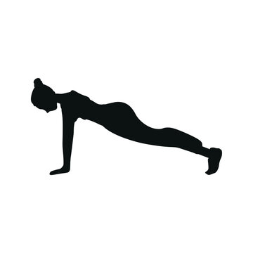 Icon on white background woman doing exercise
